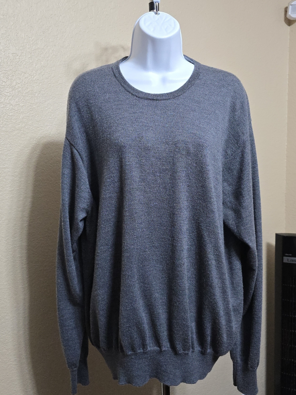 Peter Millar Men's Gray Crewneck Sweater